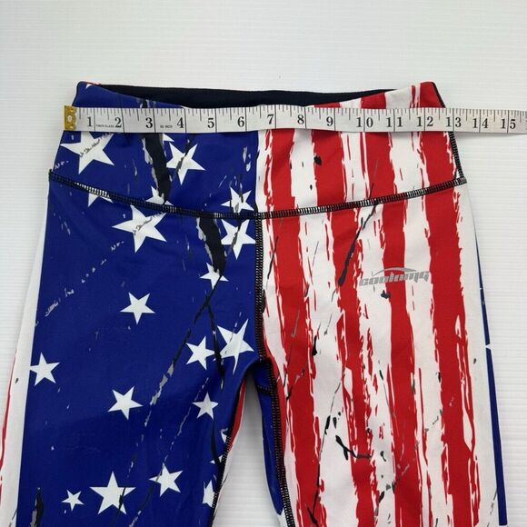 Coolomg American Flag Leggings Size Small Compression Fit USA Work Out Gym - Picture 7 of 10